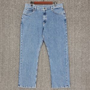 Wrangler Jeans Mens 36x29 Blue Relaxed Fit Straight Leg Workwear 9WRLAVS